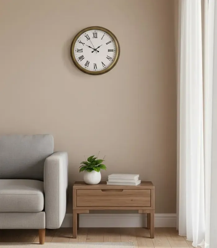 Salon Retro Romen Eskitme Duvar Saati | 40 cm | Butik Saat