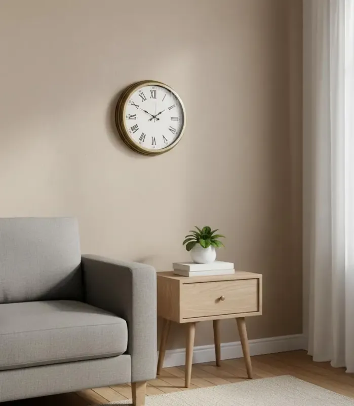 Salon Retro Romen Eskitme Duvar Saati | 40 cm | Butik Saat