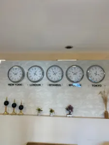 40 cm Metal Tabelası Ülke Başkenti Dünya Duvar Saati Modeli