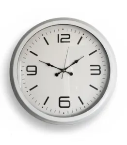Metal Büyük Beyaz Duvar Saati | 40 cm | Butik Saat