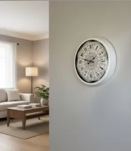 Dekoratif Beyaz Duvar Saati | 40 cm | Butik Saat