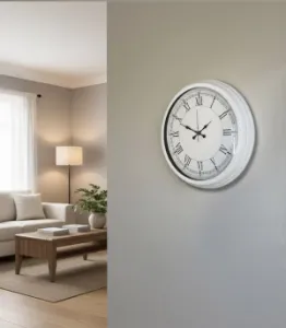Dekoratif Retro Beyaz Duvar Saati | 40 cm | Butik Saat