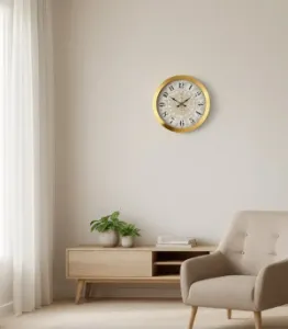 Metal Zengin Lüks Gold Duvar Saati | 36 cm | Butik Saat
