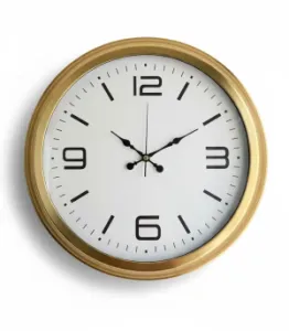 Metal Klasik Gold Eskitme Duvar Saati | 40 cm | Butik Saat