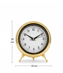 Retro Gold Dekoratif Masa Saati | 20×18 cm | Butik Saat