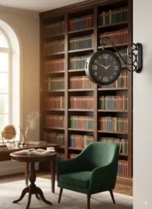 Toptan Çift Taraflı Modern İstasyon Duvar Saati - 36x25 cm