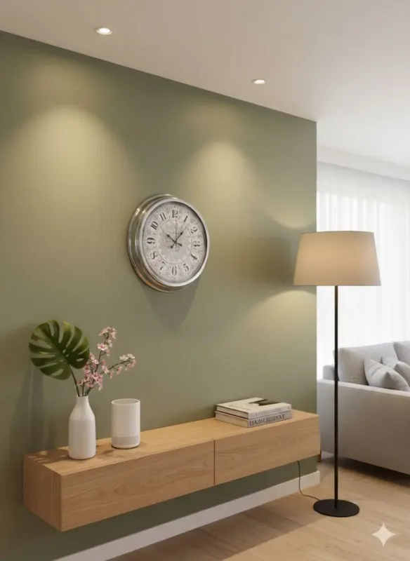 Toptan 40 cm Krom Metal Dekoratif Duvar Saati