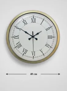 Toptan Eskitme Duvar Saati | 40 cm Metal Sessiz-Akar