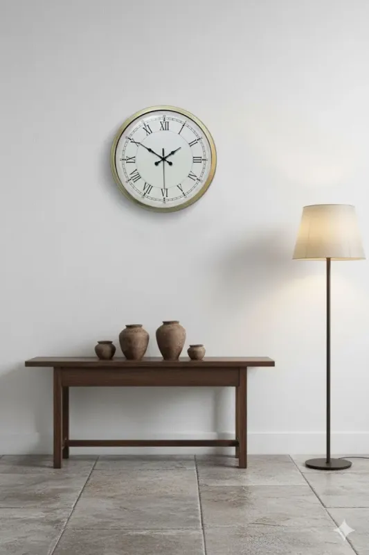 Toptan Eskitme Duvar Saati | 40 cm Metal Sessiz-Akar