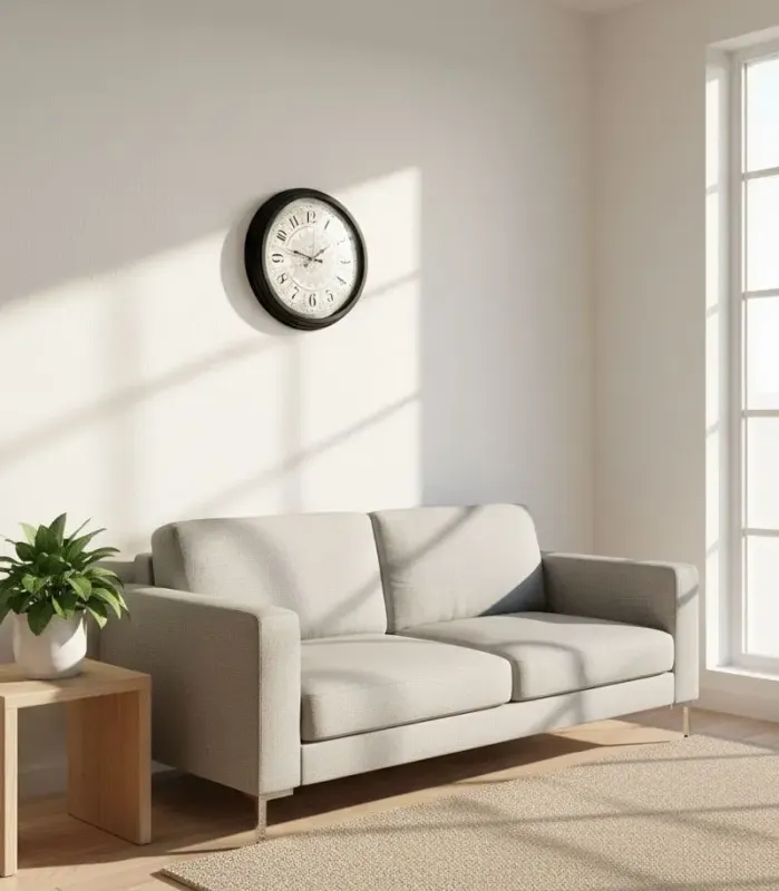 Toptan Metal Siyah Zengin Duvar Saati | 40 cm | Butik Saat