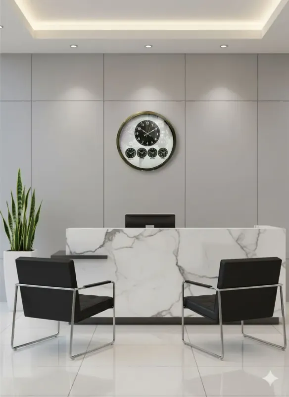 52 cm Metal Eskitme Dünya Saatleri Duvar Saatleri
