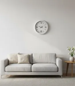 Toptan Metal Büyük Beyaz Duvar Saati | 40 cm | Butik Saat