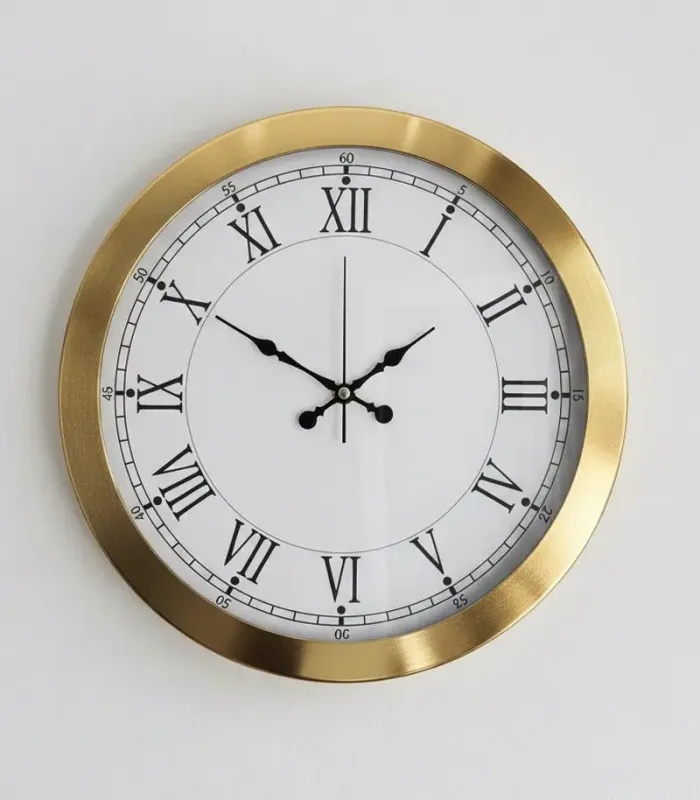 Toptan Metal Retro Lüks Gold Duvar Saati | 36 cm | Butik Saat