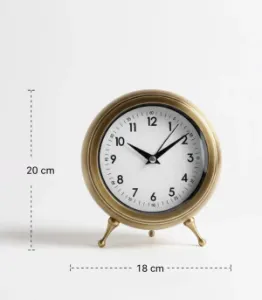 Toptan Dekoratif Eskitme Masa Saati | 20×18 cm | Butik Saat