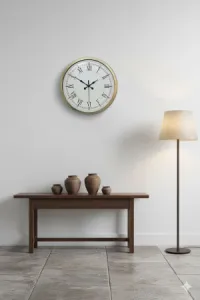 Eskitme Duvar Saati | 40 cm Metal Sessiz-Akar